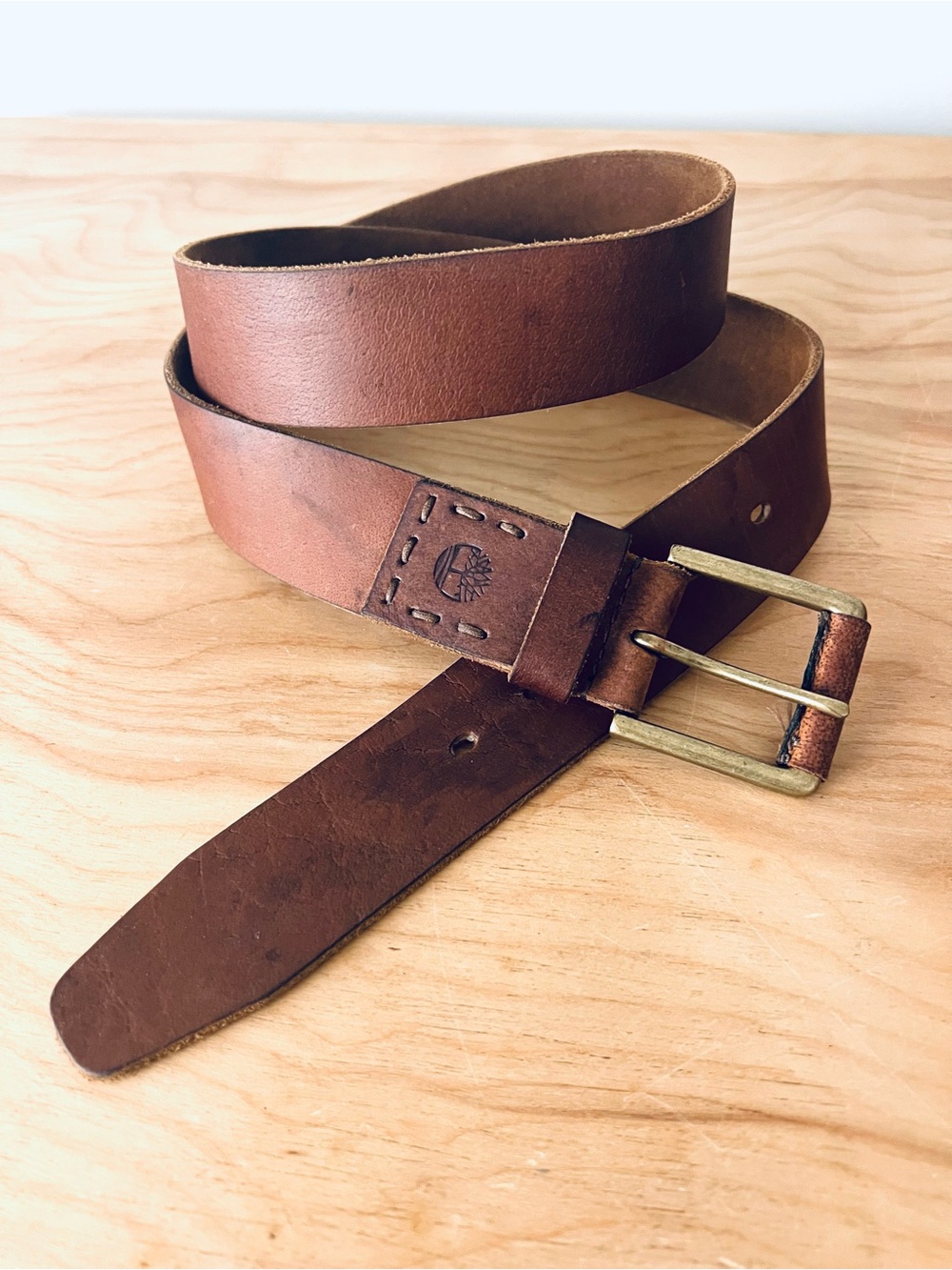 Timberland Brown Leather 2.5” Wide Belt